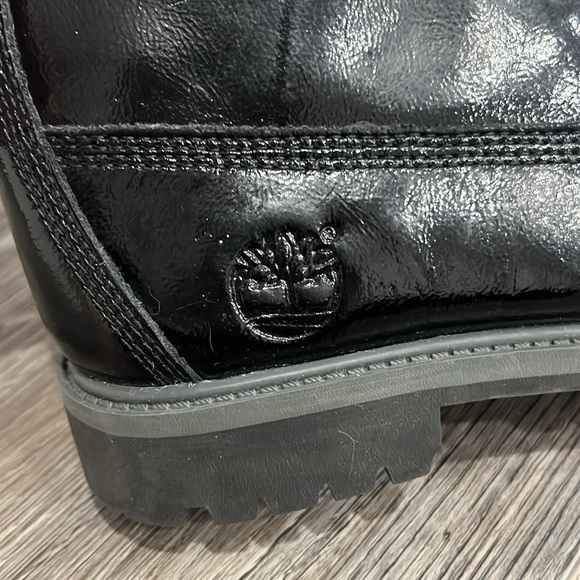 EEUC Timberland Black Patent Waterproof Boots - Picture 2 of 11